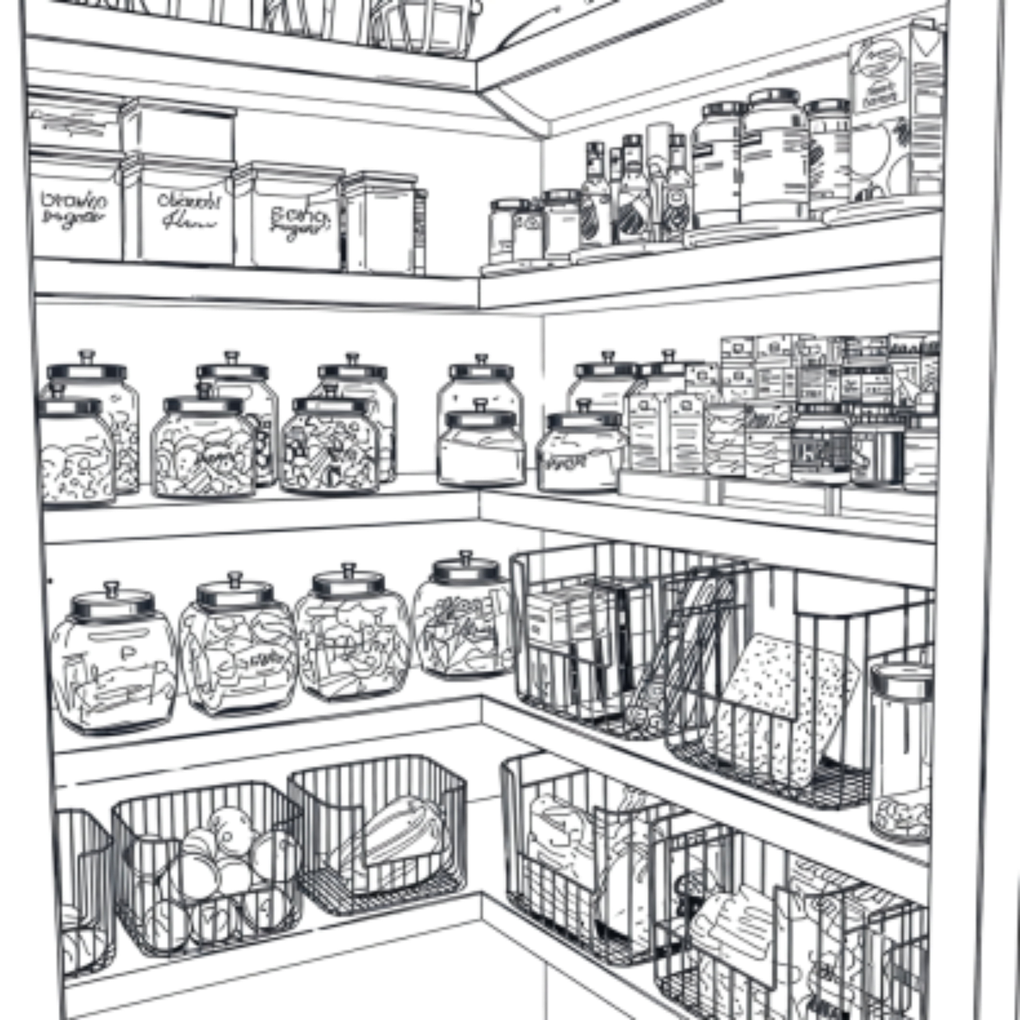 A beautifully organised pantry